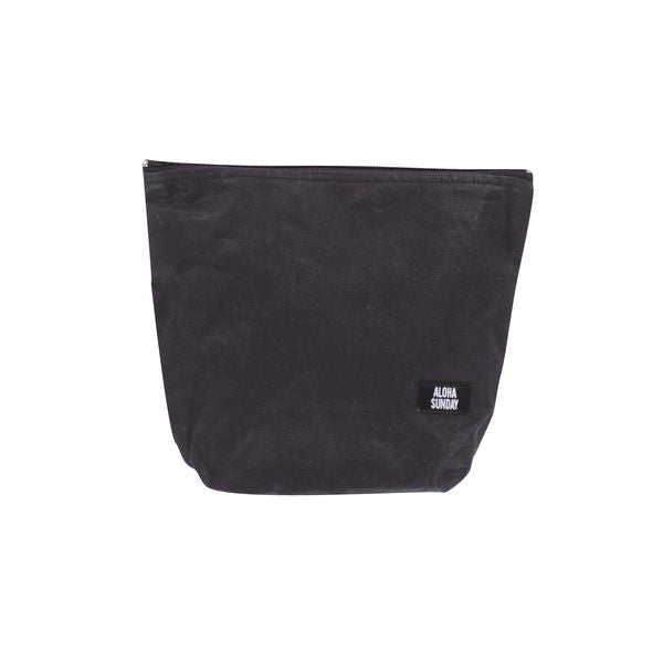 9.5" DOPP KIT - BLACK WAXED - ALOHA SUNDAY