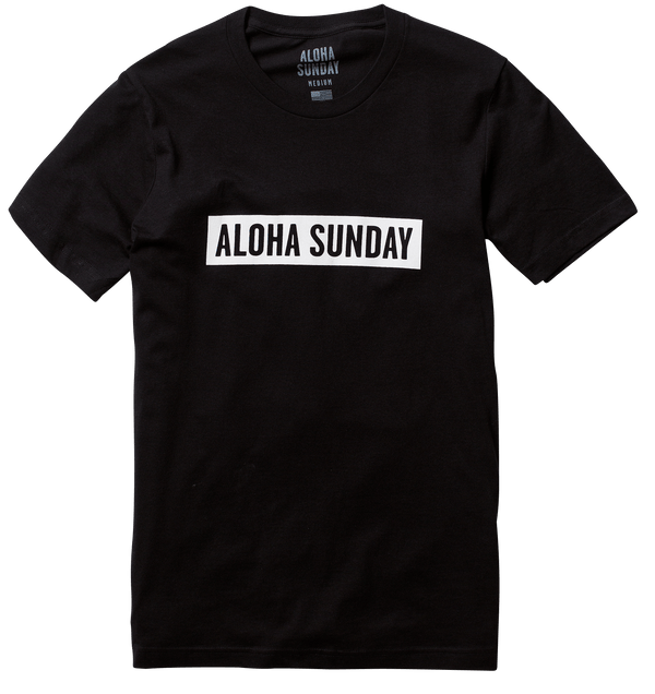 BUMPER WHITE PRINT - BLACK - ALOHA SUNDAY