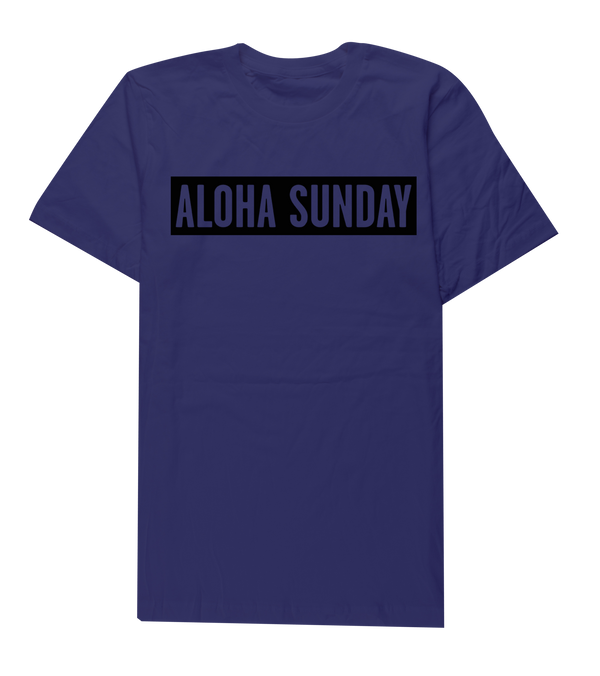 BUMPER BLACK PRINT - NAVY - ALOHA SUNDAY