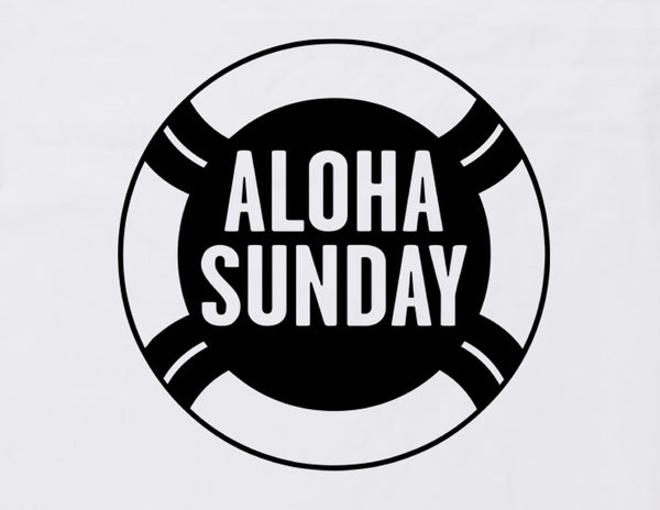 LIFESAVER (BK PRT) - WHITE - ALOHA SUNDAY