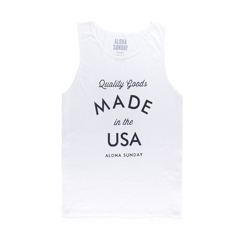 QUALITY TANK - WHITE - ALOHA SUNDAY