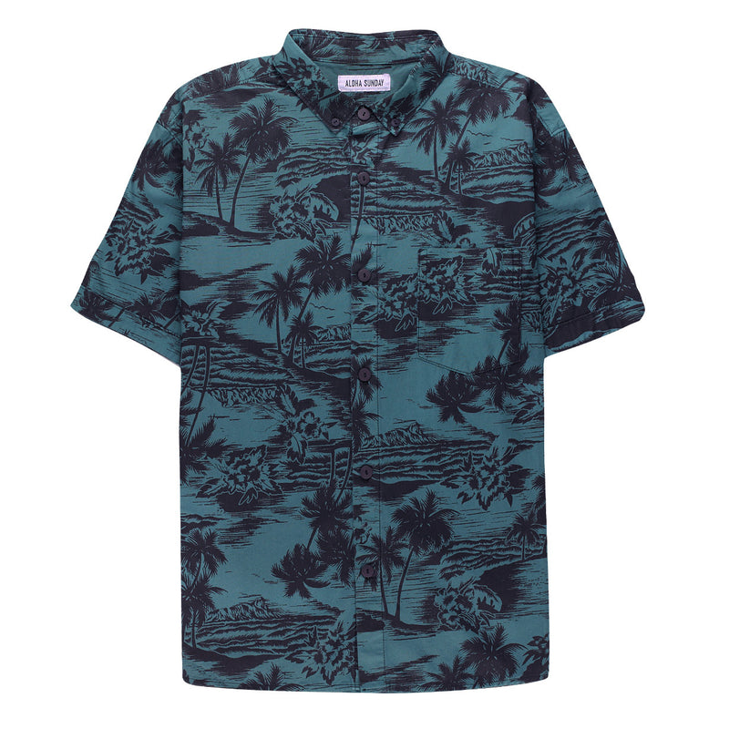 ALOHA SUNDAY KALI SHORT SLEEVE BUTTON DOWN