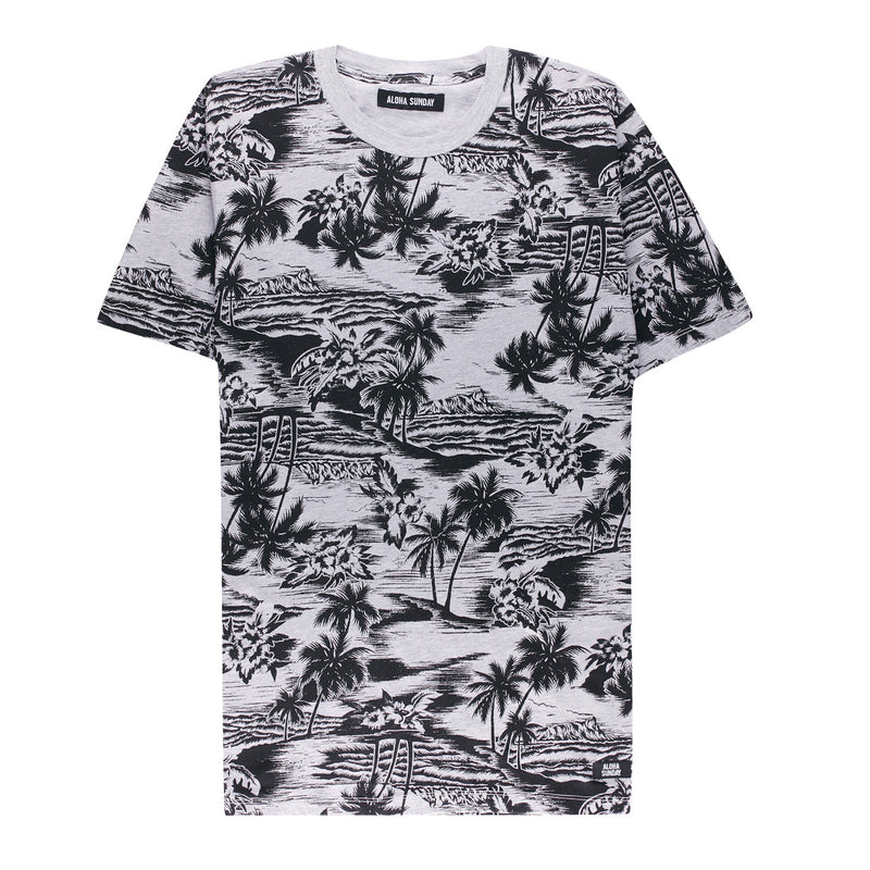 SEA LODGE T  - HEATHER GREY - ALOHA SUNDAY