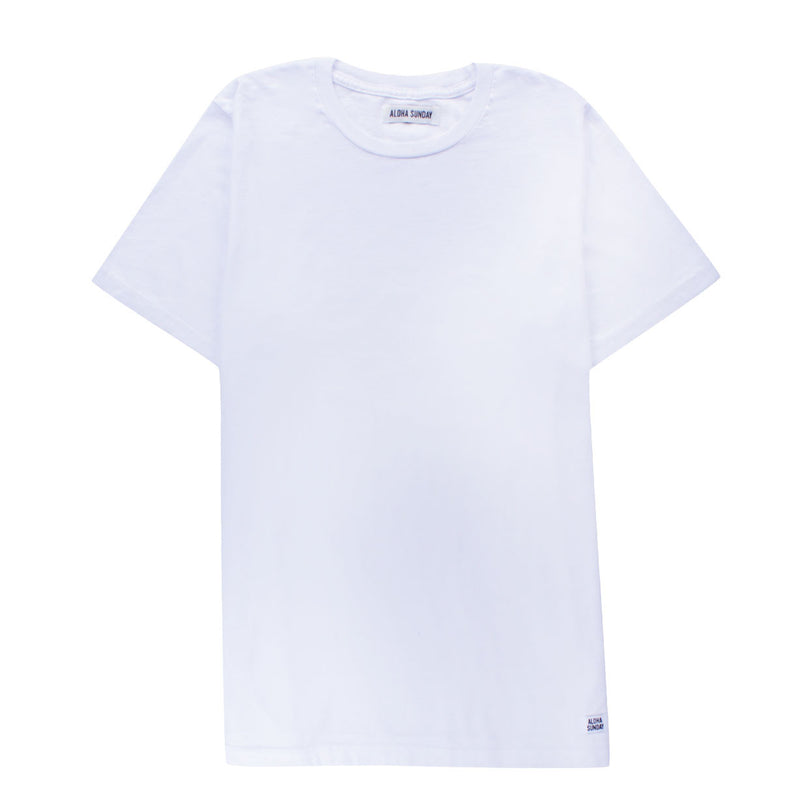 STAPLE T - WHITE - ALOHA SUNDAY