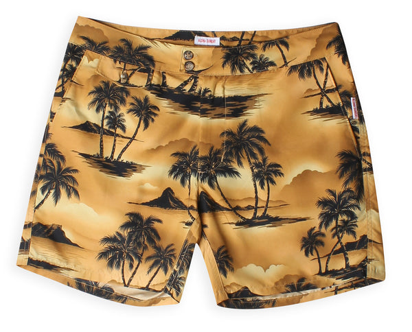 TOWNIE SHORTS - GLDBLK - ALOHA SUNDAY