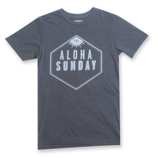 DIAMOND TEE - CHARCOAL - ALOHA SUNDAY