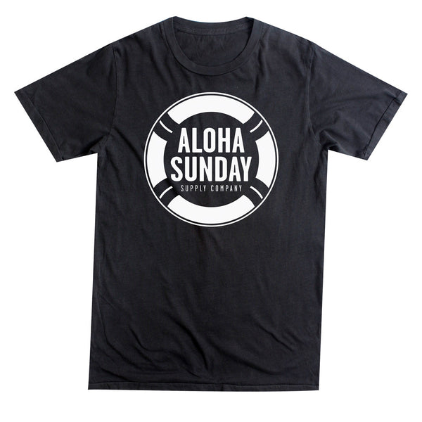 LIFESAVER (FRONT PRT) - BLACK - ALOHA SUNDAY