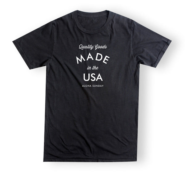 QUALITY GOODS- BLACK - ALOHA SUNDAY